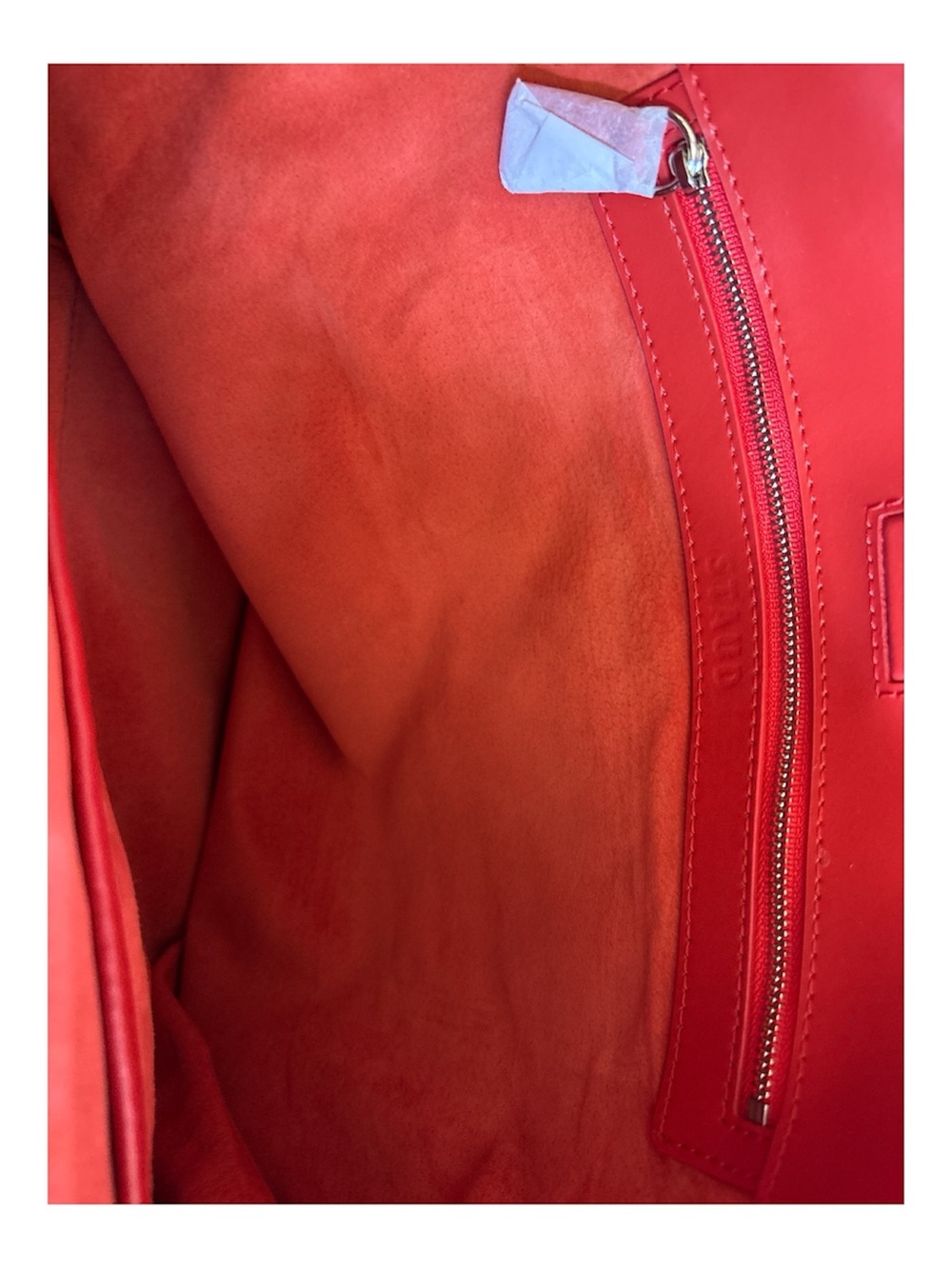 STAUD red suede Perry hobo bag. Brand new w tags. Georgous. - Picture 7 of 8
